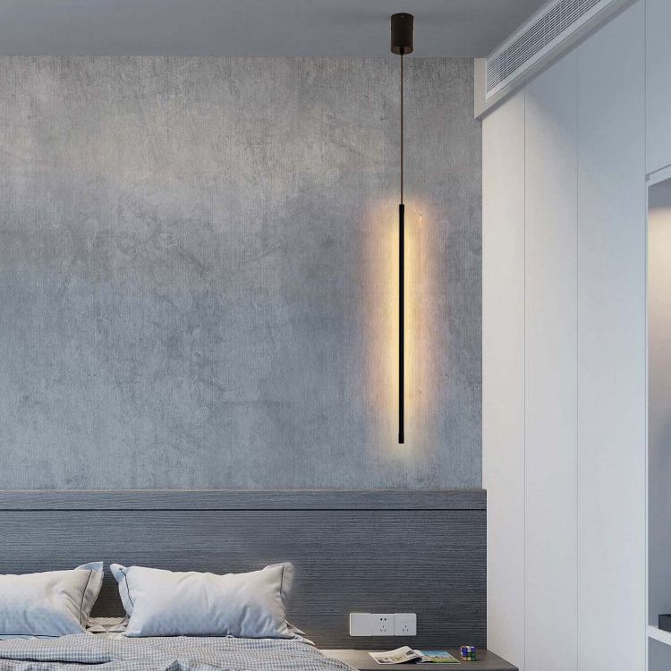 Moderne runde Röhre 12W LED -Anhänger leichte lange Linienlampen für Schlafzimmer Esszimmer