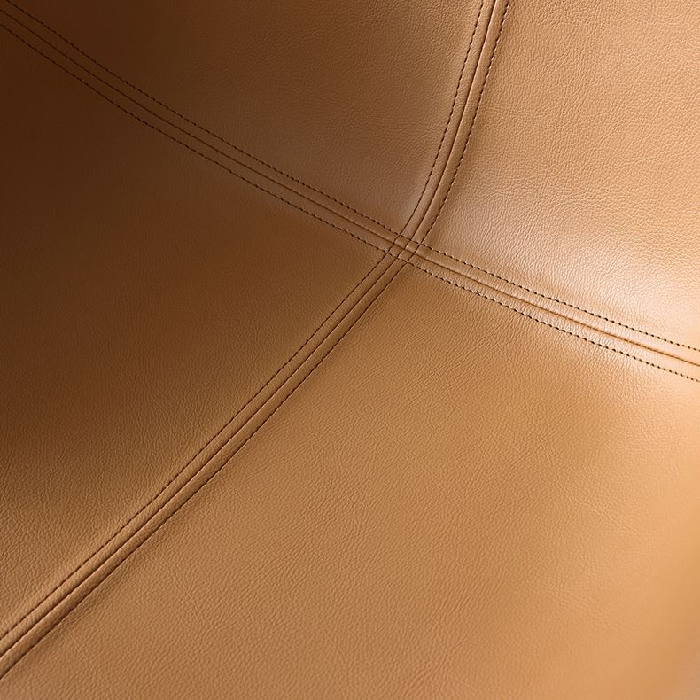 Contemporary Faux Leather Dining Chair Metal Dining Arm Chairs for Home Use