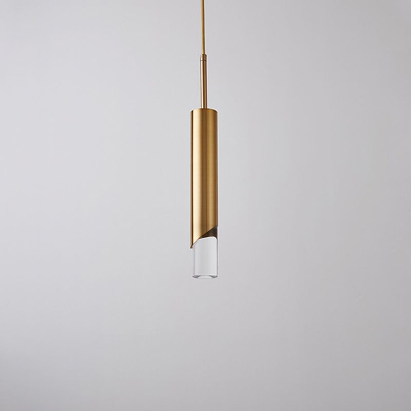 Moderner Stil 1-Licht hängende Anhänger Lichter Acrylzylindrische Anhängerleuchten