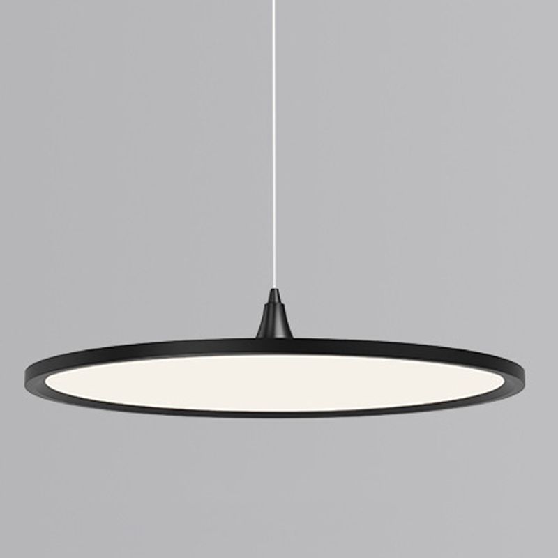 Acrylkreiskreis LED -Anhänger Licht in moderner Einfachheit lackiertes Aluminiumhängelampe für Schlafzimmer