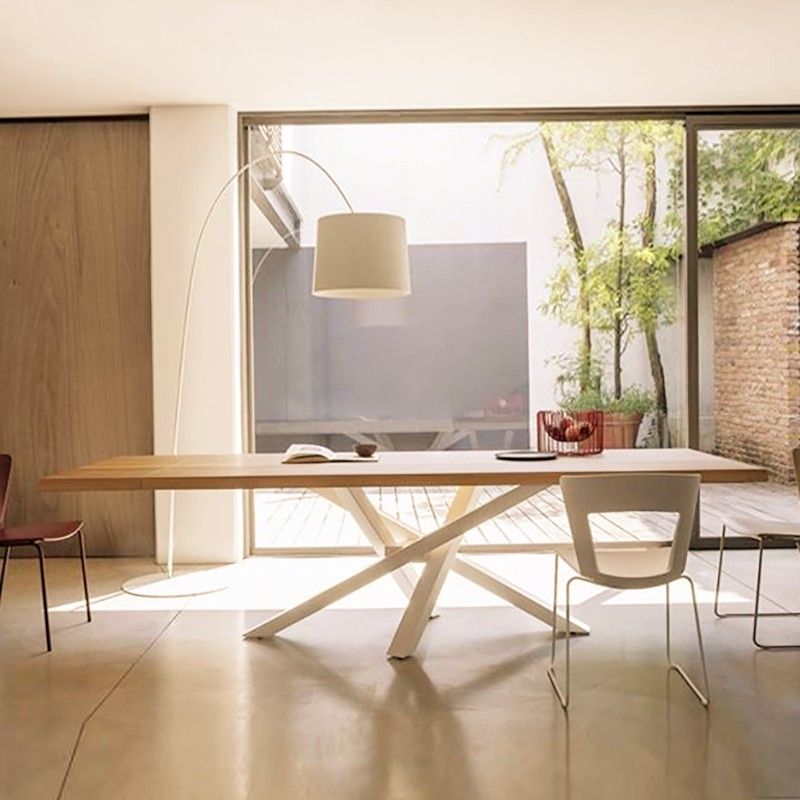 Industrial Style Rectangle Furniture Pine Solid Wood Dining Site Table