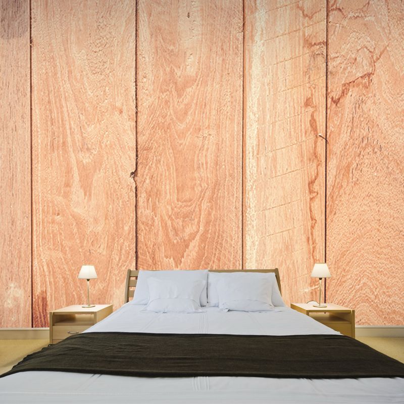 Light Wood Grain Wall Mural Water Resistant Wall Art for Living Room Bedroom