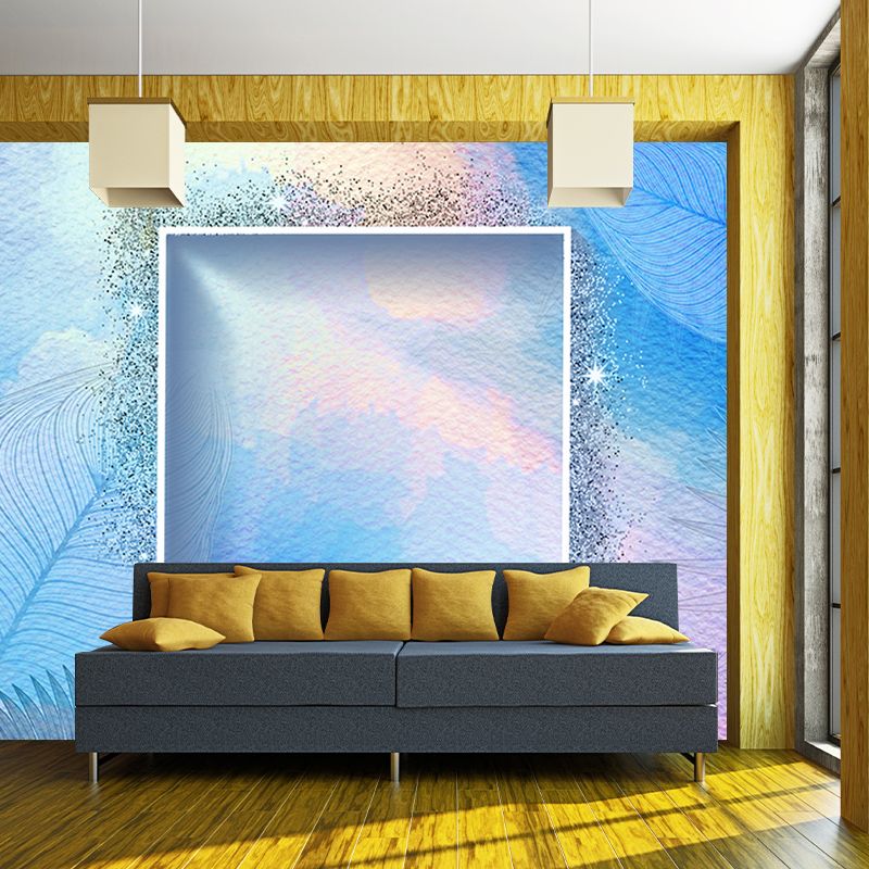 Illustration Tropical Plants Mural Tropical Style Mildew Resistant for Bedroom