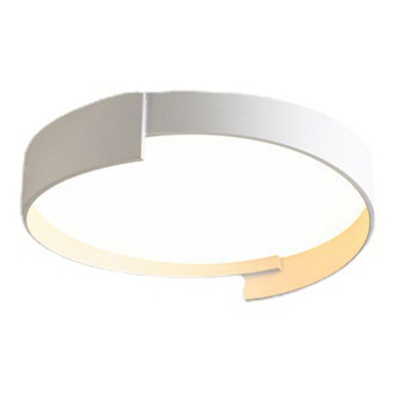Modern Simplicity LED Ceiling Fixture Iron Circular Flush Mount with Acrylic Shade