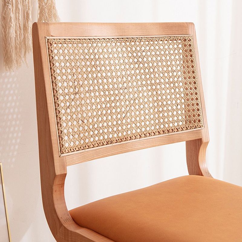 Contemporary Side Chair Open Back Wood Dining Room Chair for Kitchen