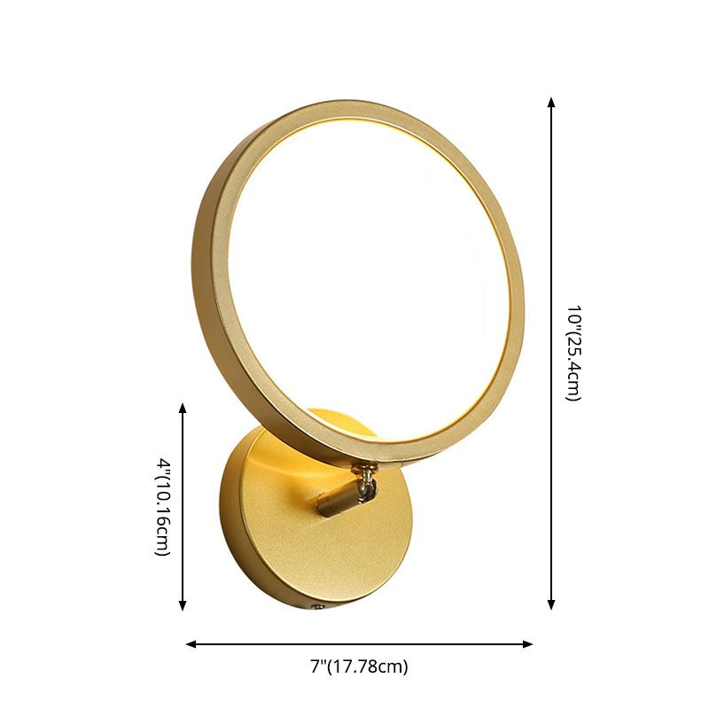 Geometrical Wall Mounted Lighting Modern Style Metal LED Wall Light Sconce for Bedroom