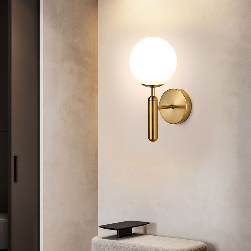 Sphere Shape Glass Sconce Light Modern Style Wall Lamp for Dining Room
