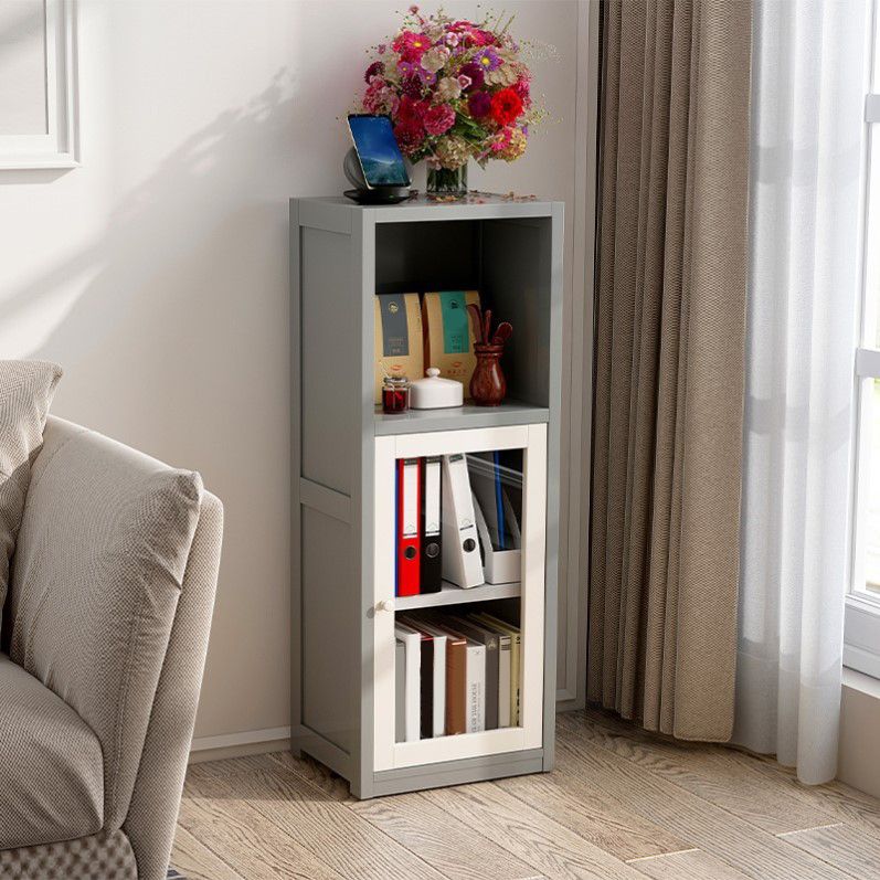 Scandinavian Style Bookshelf Engineer Wood with Door Bookcase for Office