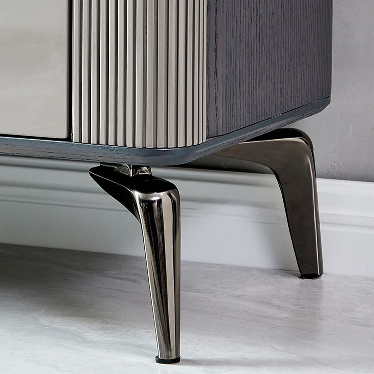 Modern Buffet Table Stone Sideboard Table with Doors for Kitchen