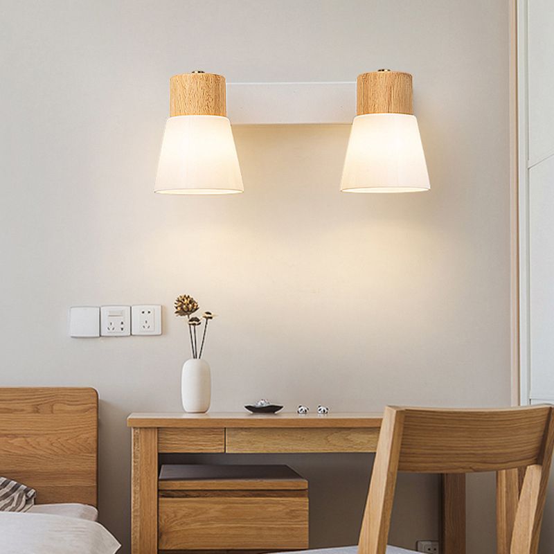 Tapered Wall Mount Light Fixture Modern Sconce Lamp for Washroom