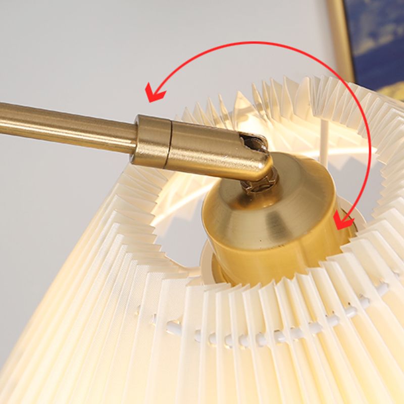 Hedendaags kleurrijke vloerlamp creatief vloerlicht met stofschaduw voor slaapkamer