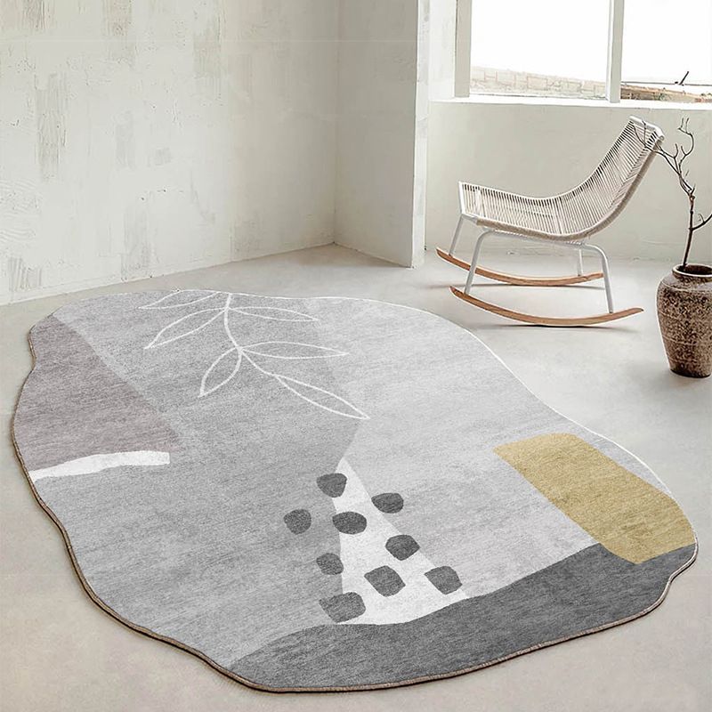 Semplice moquette casual grigio a colori grigio tappeto tappeto di supporto non slip per salotto