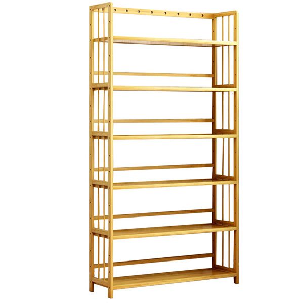 Modern Bamboo Etagere Bookshelf Bedroom Vertical Open Shelf Bookcase with Shelves