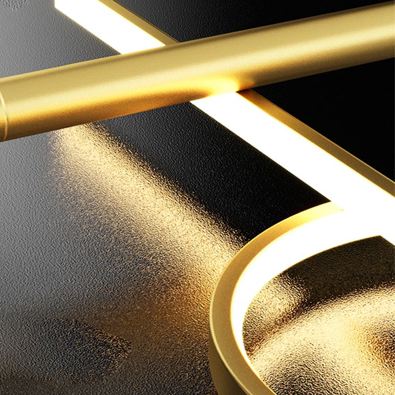 Multi lumières cylindriques suspendues îlot d'éclairage de style métal moderne