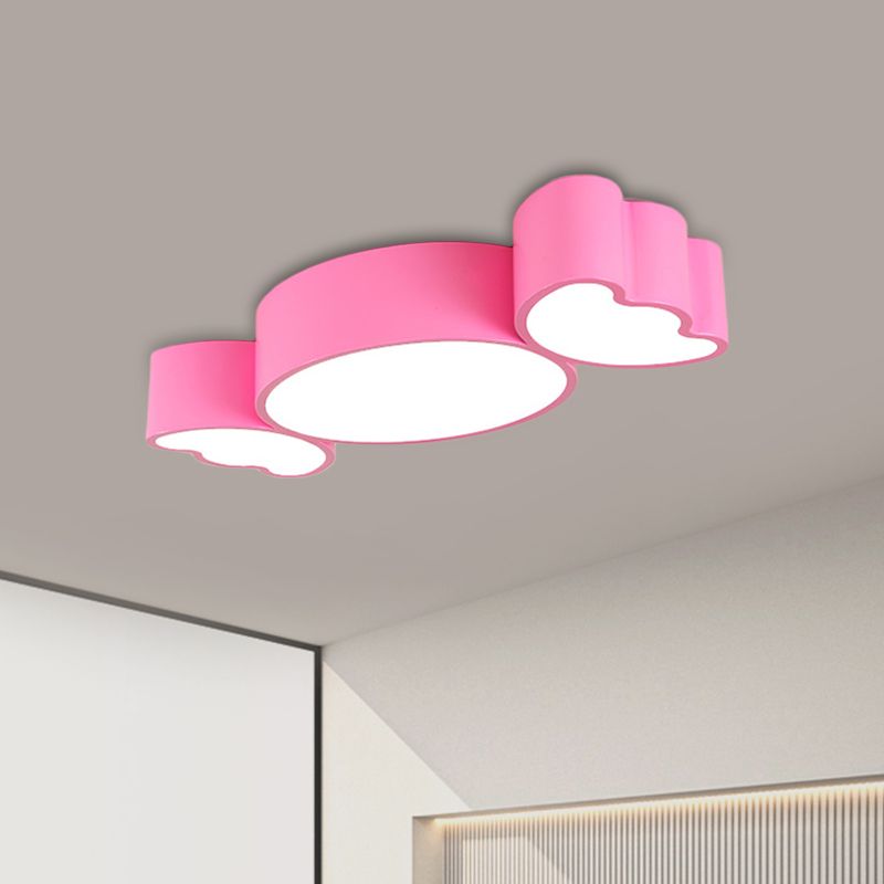 Éclairage de plafond LED pour enfants avec abat-jour en acrylique, luminaire encastré rouge/rose/jaune bonbon