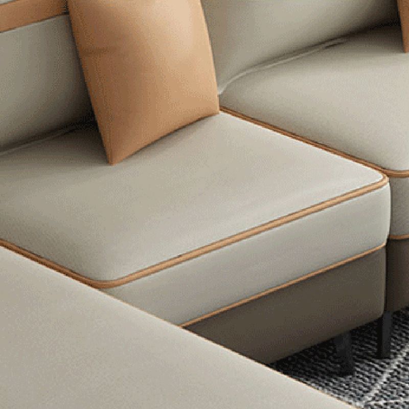 L-shape 4-seat 29.52" H Sectional Modern Flared Arm Sectional