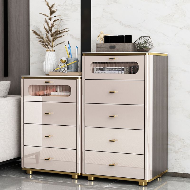 Glam Storage Chest Dresser Stone Storage Chest with 3/4/5 Drawers
