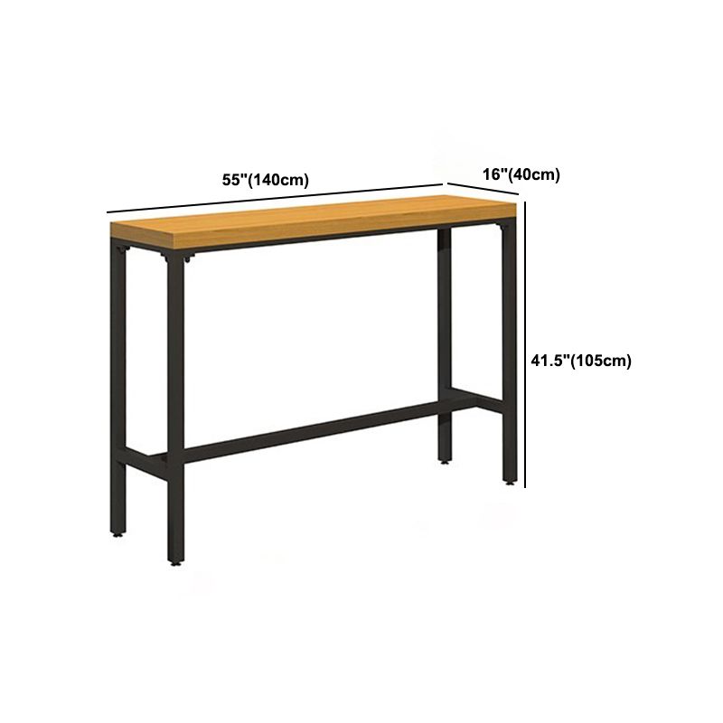 Modern 1/6/11 Pieces Bar Table Set Rectangle Pine Wood Counter Table with Backrest Stools