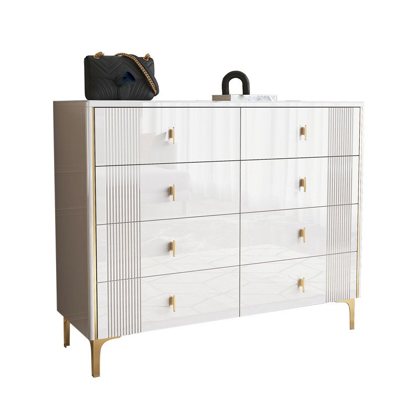 Modern Slate Storage Chest Glam Style Double Dresser with 6 / 8 Drawers