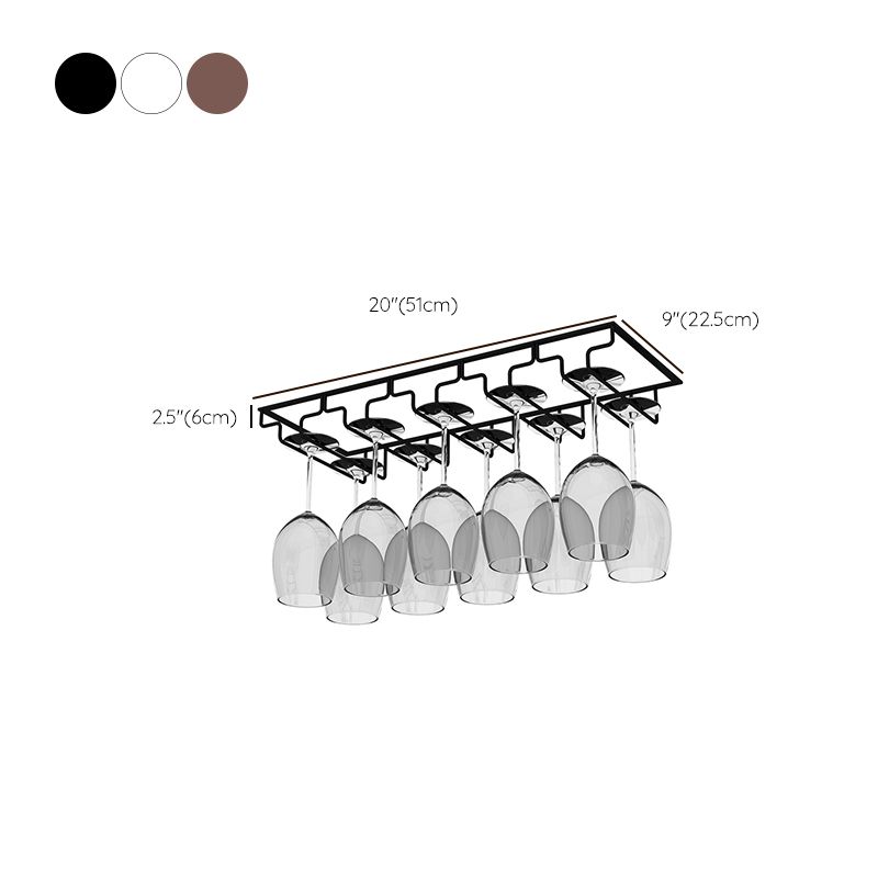 Modern Hanging Wine Glass Rack Metal Glass & Stemware Holder