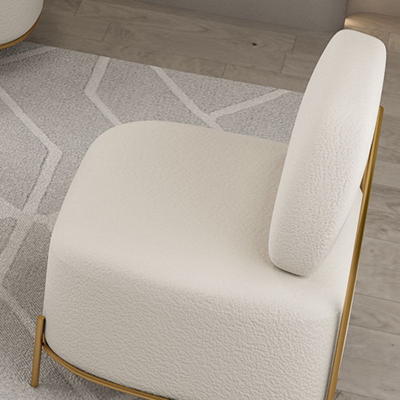 29.5"/31.5" H Contemporary White Wool Armless Sofa for Apartment
