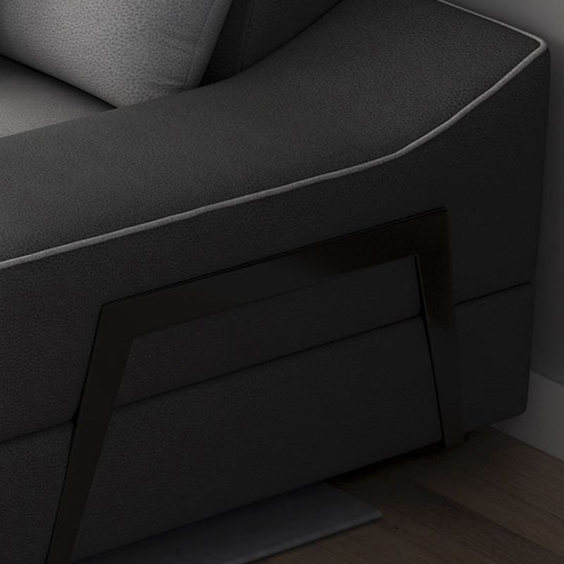 141.73" L√ó 70.86" W √ó 33.46" H Fabric Sofa and Chaise High Back Sloped Arms Sectional