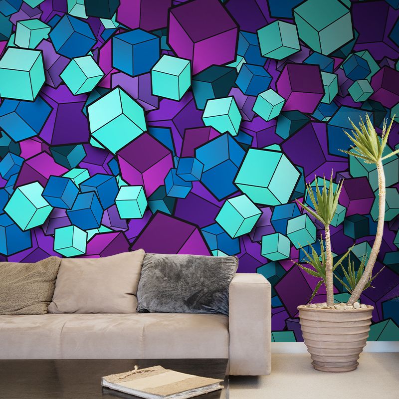 Geometric Photography Stain Resistant Wall Mural Living Room Wallpaper