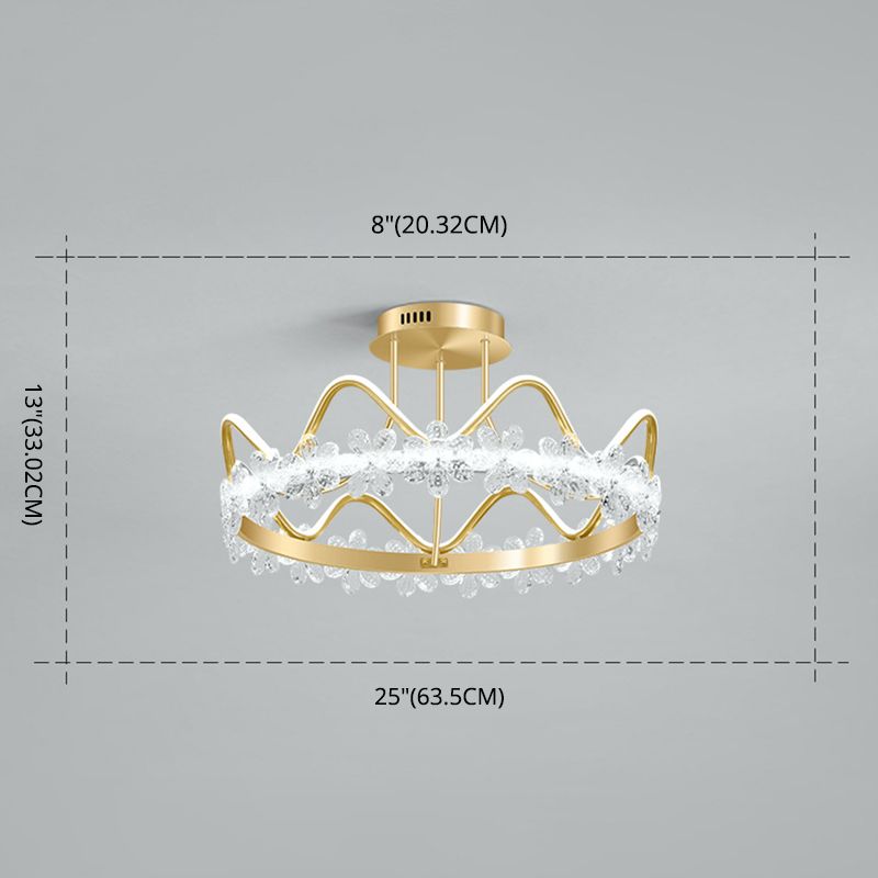 Disponxe de plafond LED circulaire en or