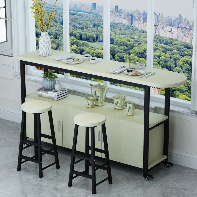 Modem & Contemporary Wood Specialty Bar Wine Table for Living Room