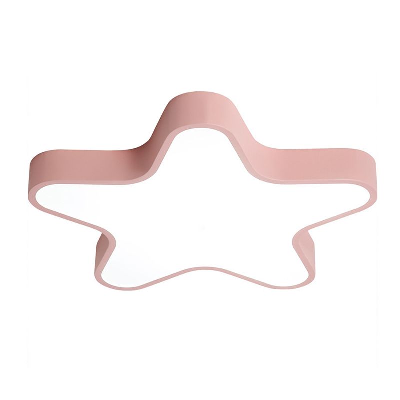 Star Macaron LED Ceiling Light in Modern Singularity Wrought Iron Flush Mount with Acrylic Shade