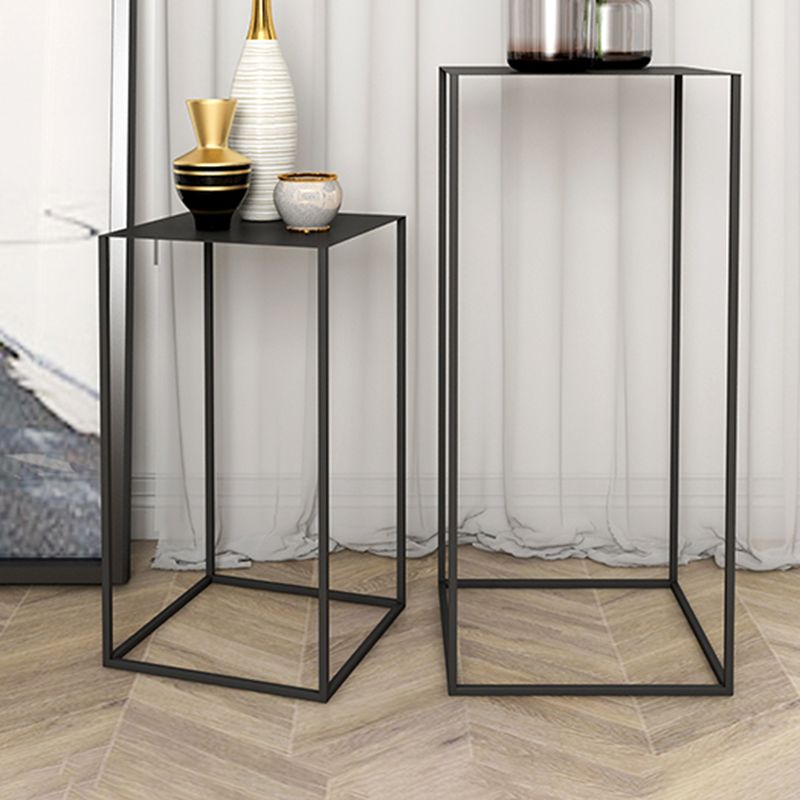 21.6"/29.5" Mid-Century Metal Square Top Side Table Frame End Table