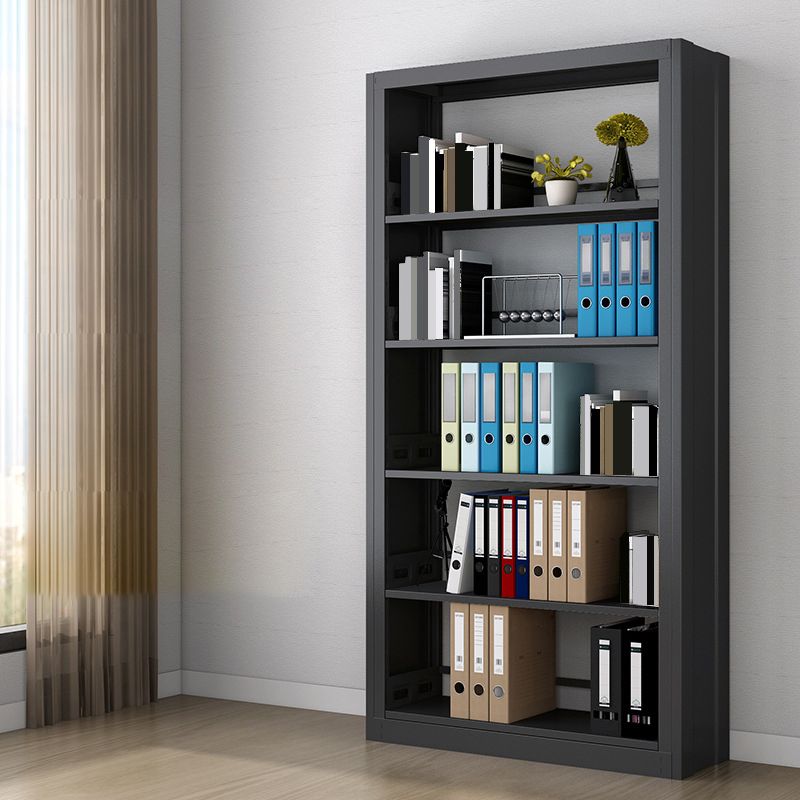 Standard Metal Bookshelf 5 Tiers Contemporary Bookcase for Home Office 78.7"H