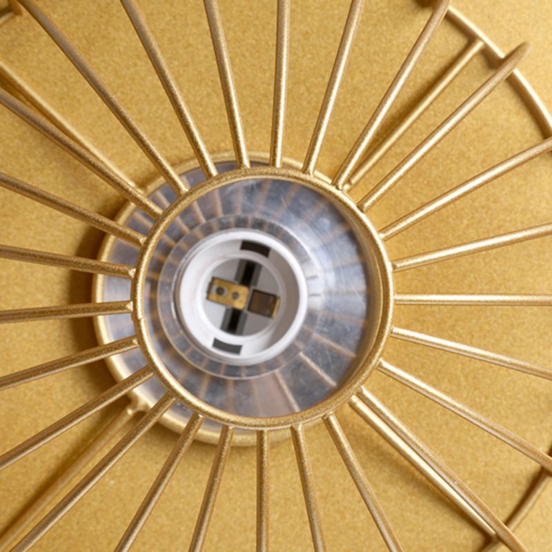 Pot Cover Shape Hanging Lighting Postmodern Style Metal 1 Light Pendant Lamp