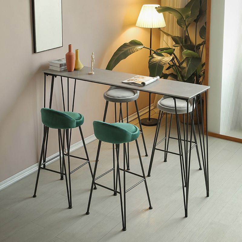 1/2/3/5 Piece Matte Finish Pub Dining Set Modern Sintered Stone Bar Table Set