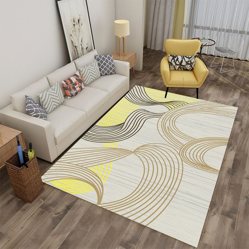 Tapis graphique moderne blanc moderne tapis de support sans glissement pour décoration intérieure