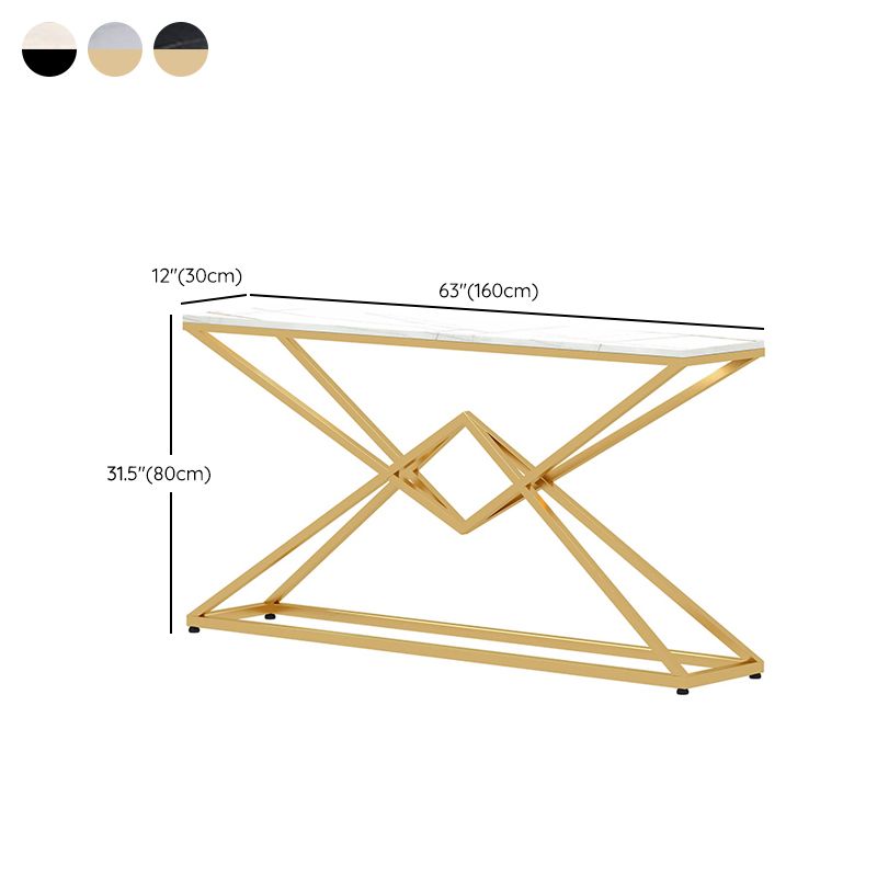 Modern Console Accent Table Antique Finish Rectangle Sofa Table
