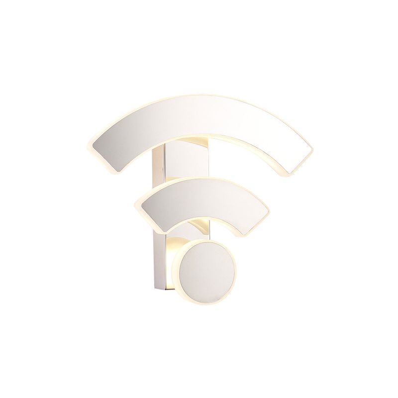 Acryl Wifi-achtige wandmontage Lichtlijn Noordse LED Witwand SCONCE LAMP IN WIT/WART LICHT