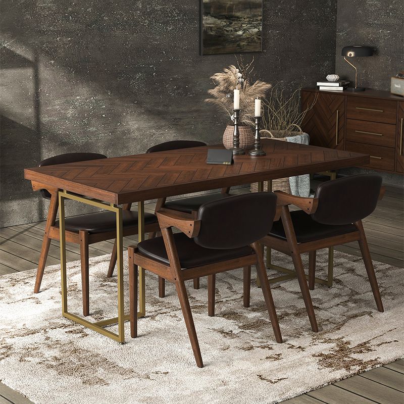 Traditioneller luxuriöser Rechteck Esstisch Massiv Holz Tisch für Esszimmer