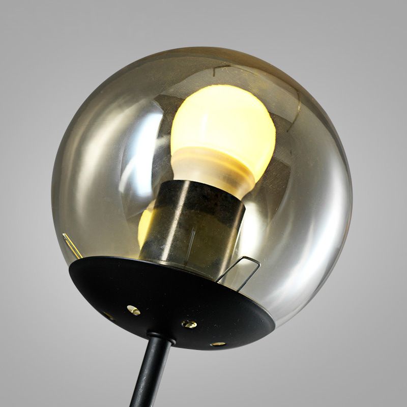 Globe Wall Lamp Fixtures Industrial Style Glass Wall Mounted Light Fixture in Black