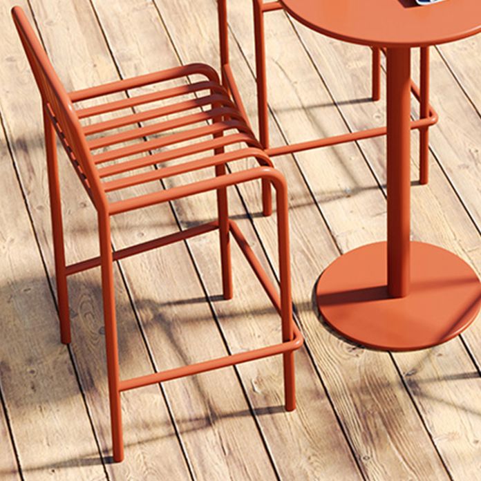 Round Modern Bar Table Set 1/3/4 Pcs Metallic Finish Bar Height Set