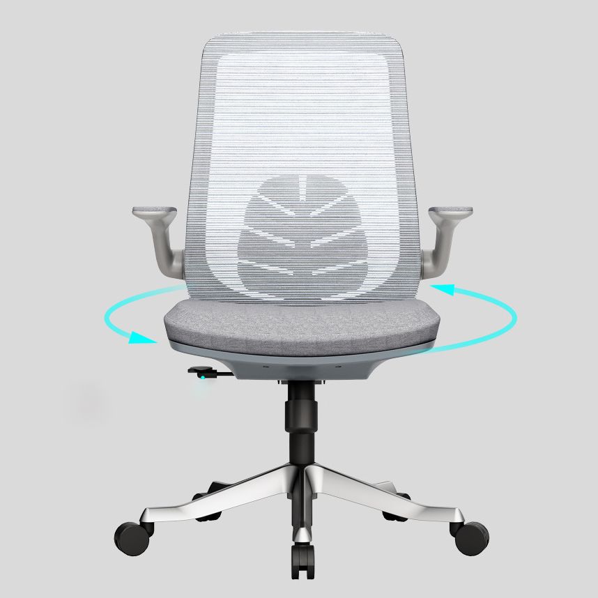 Contemporary Breathable AirGrid Swivel Chair Microfiber Conference Mid-Back Chair