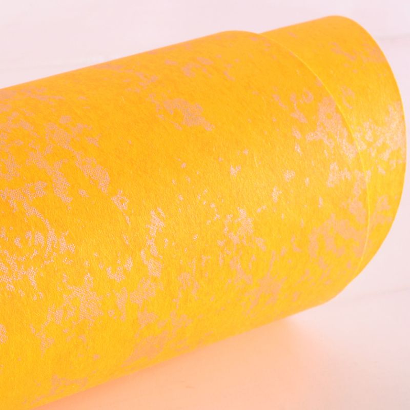 Countryside Solid Mottling Wallpaper Bright Yellow Water Resistant Wall Art for Living Room