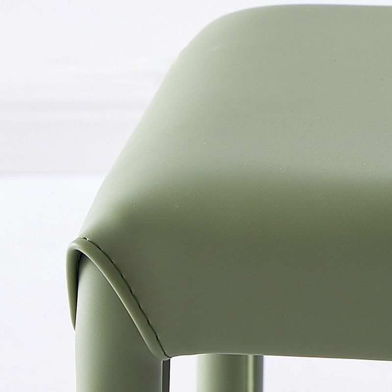 Faux Leather Armless Dining Chairs Contemporary Home Side Chair