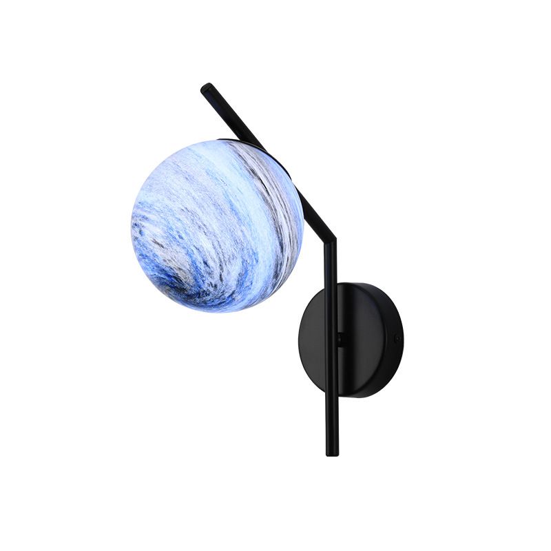 Modernist Wall Sconce Globe Glass Wall Light Fixture for Dining Room