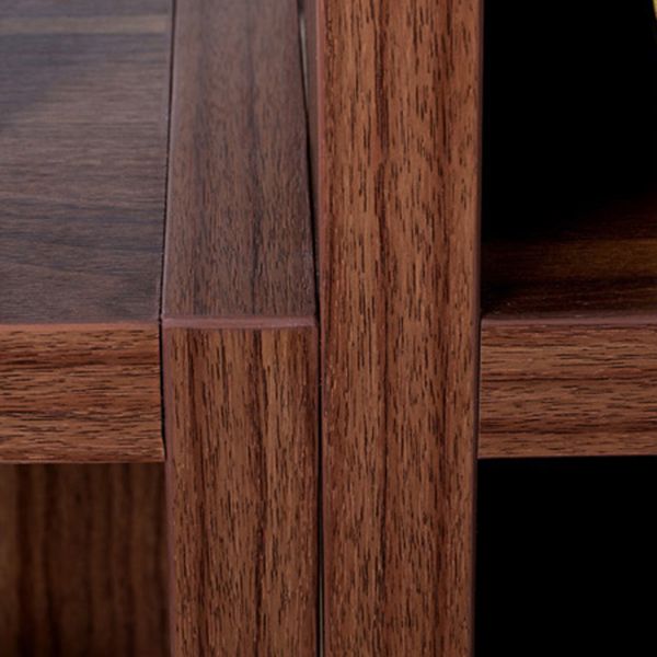 9.65"W Bookcase Contemporary Style Closed Back Brown Bookshelf for Home Office