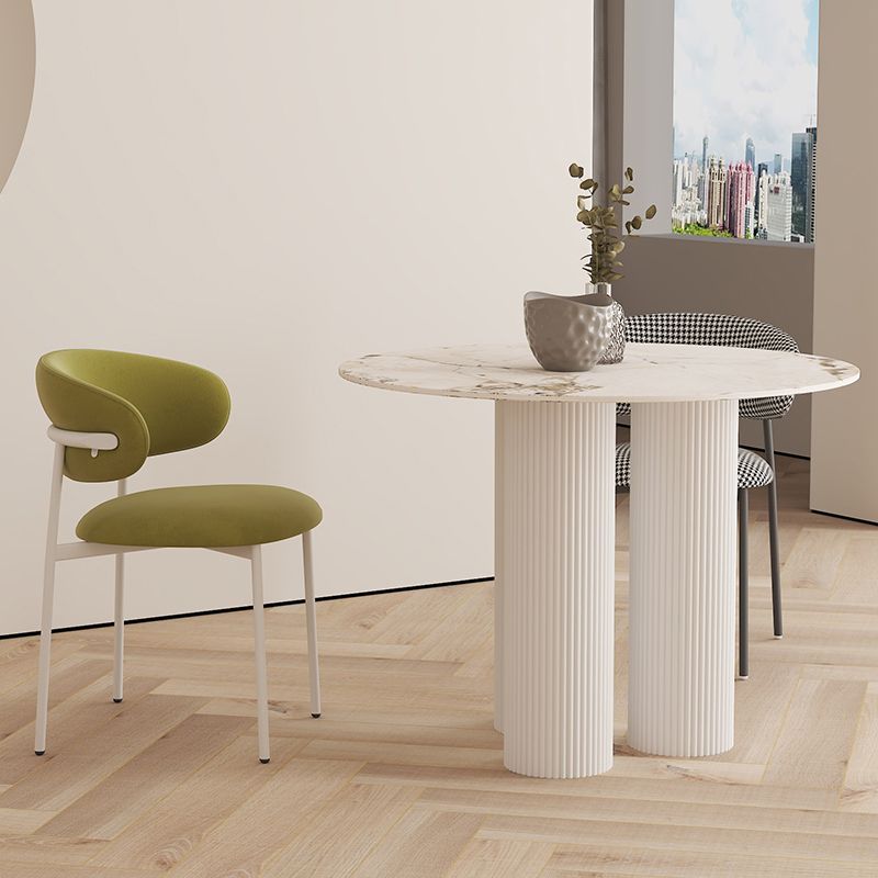 Modern Round Stone Dining Table 1/3 Pieces Dining Set for Dining Room