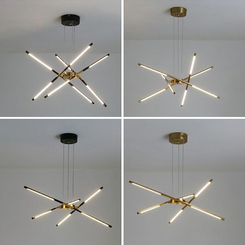 Luci a sospensione a sospensione in metallo Lampade sospese contemporanee per soggiorno