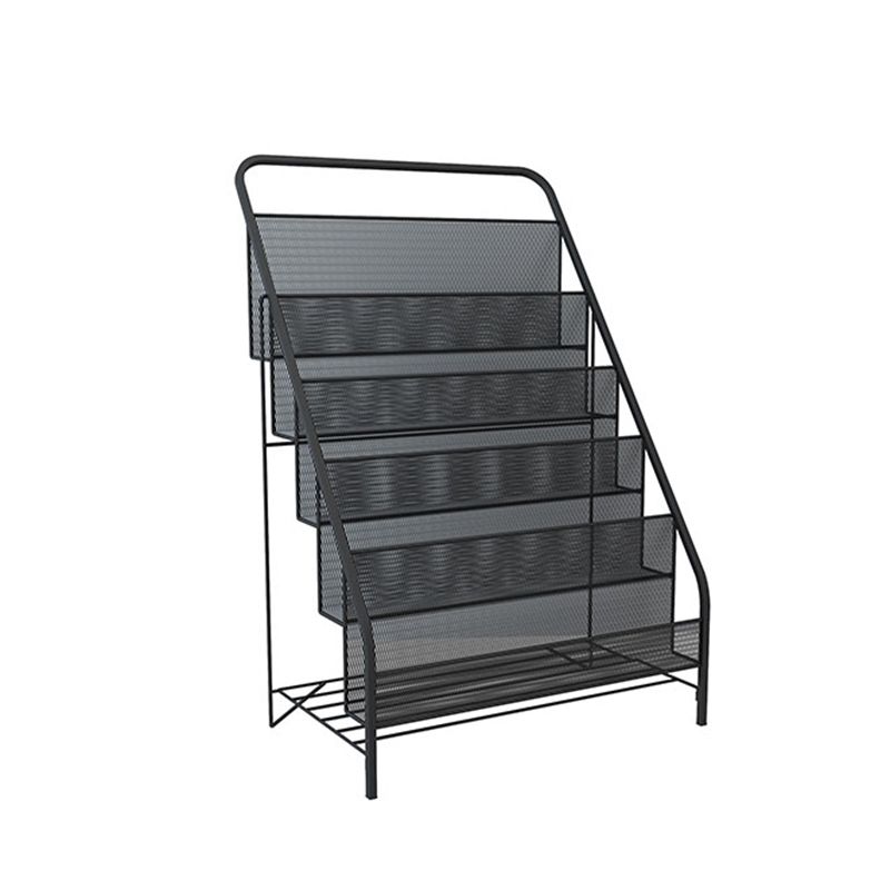 Glam Shelf Bookcase Closed Back Metal Book Shelf for Study Room
