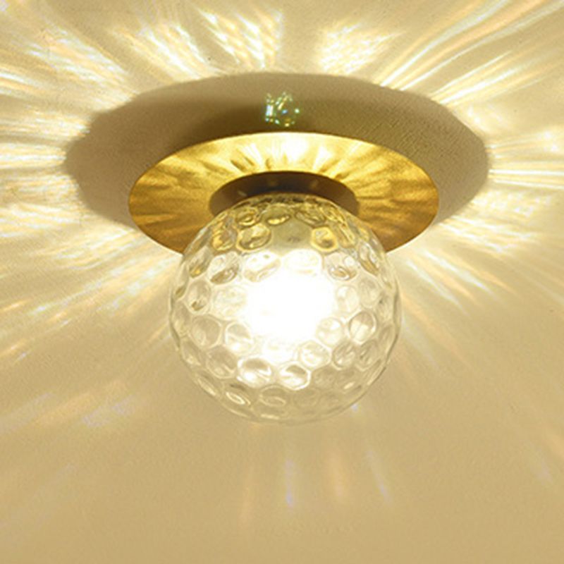 Traditional Globe Bath Sconce Iron & Glass Bathroom Vanity Lighting in Black / Gold