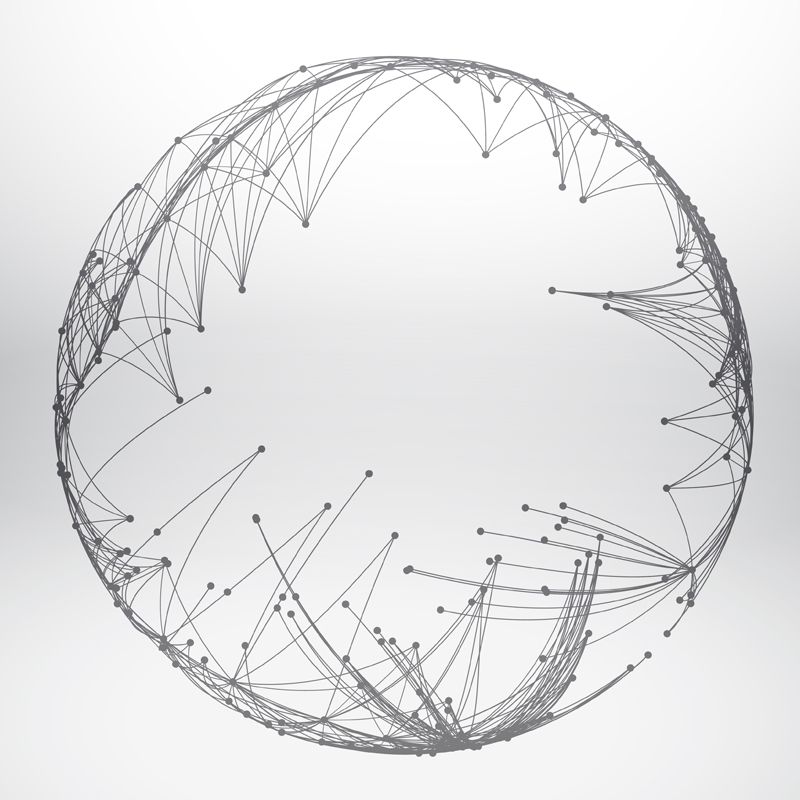 Grey-White Sketch Circle Mural Waterproofing Wall Covering for Living Room, Made to Measure